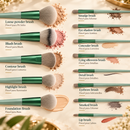 Kit Pincel para Maquiagem Profissional - 13 unidades com Bolsa de Veludo